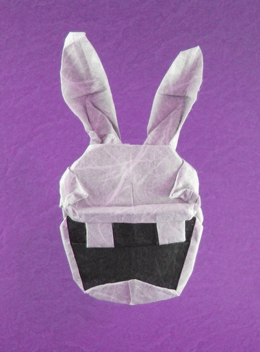Origami Raving Rabbid by Gilad Aharoni. Folded from a square of double-sided Unryu paper by Gilad Aharoni on giladorigami.com