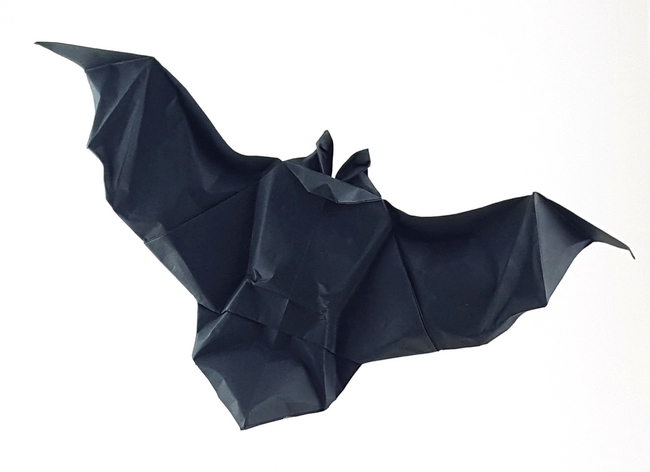 Origami Bat by Alfredo Giunta. Folded from a square of Tant paper by Gilad Aharoni on giladorigami.com