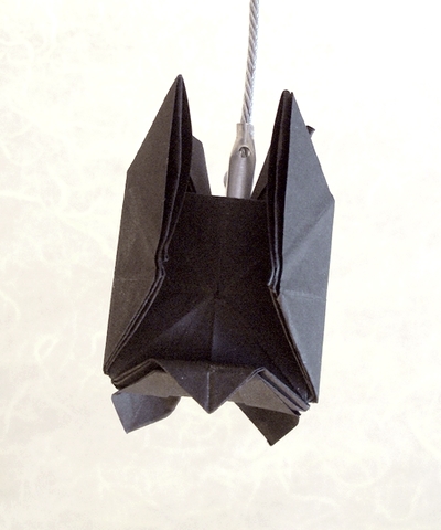 Origami Bat by Kunihiko Kasahara. Folded from a square of art paper by Gilad Aharoni on giladorigami.com