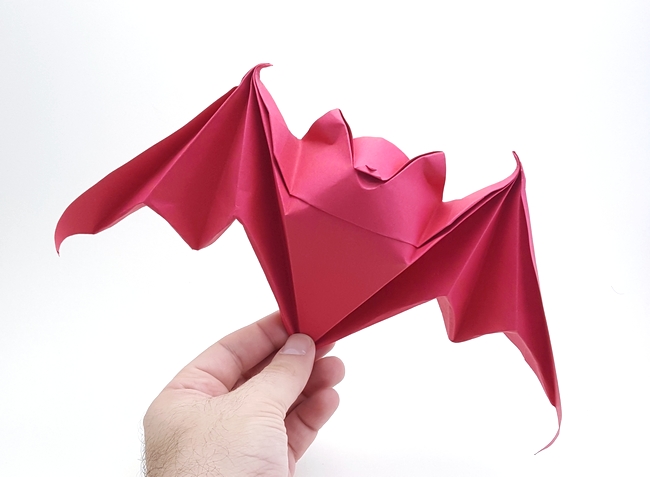 Origami Bat by Michael G. LaFosse. Folded by Gilad Aharoni on giladorigami.com
