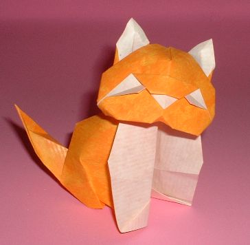 Origami Cat by Alfredo Giunta. Folded by Gilad Aharoni on giladorigami.com