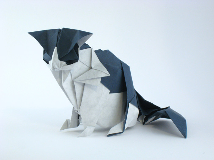 Origami Cat by Kyohei Katsuta folded by Gilad Aharoni