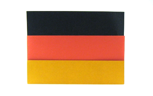 Origami Flag of Germany by Gilad Aharoni. Folded by Gilad Aharoni on giladorigami.com