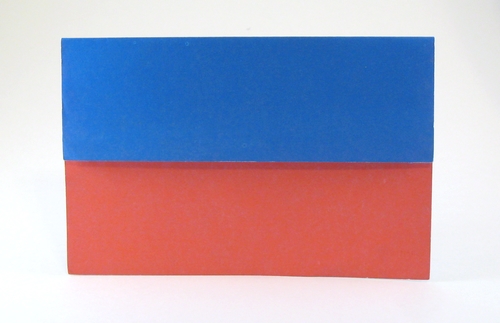 Origami Flag of Haiti by Gilad Aharoni. Folded from a square of duo origami paper by Gilad Aharoni on giladorigami.com