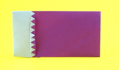 Origami Flag of Qatar by Gilad Aharoni. Folded from a square of origami paper by Gilad Aharoni on giladorigami.com
