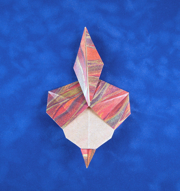 Origami Hindu mask by Angel Ecija Blanco. Folded by Gilad Aharoni on giladorigami.com