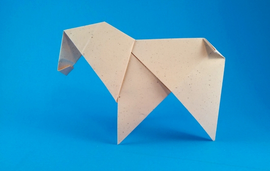 Origami Horse by Paul Jackson. Folded by Gilad Aharoni on giladorigami.com