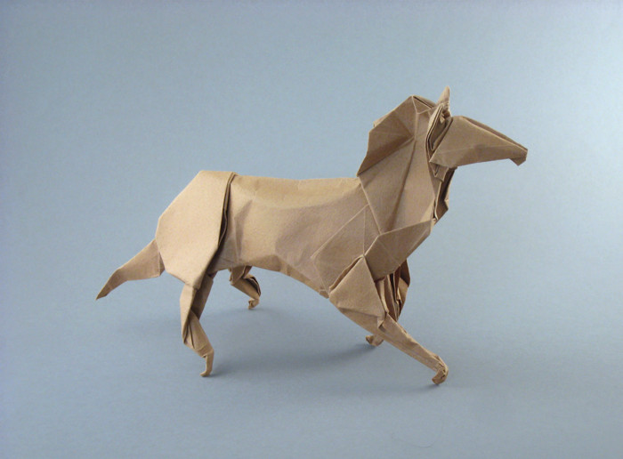 Origami Horse 2 by Ronald Koh. Folded by Gilad Aharoni on giladorigami.com