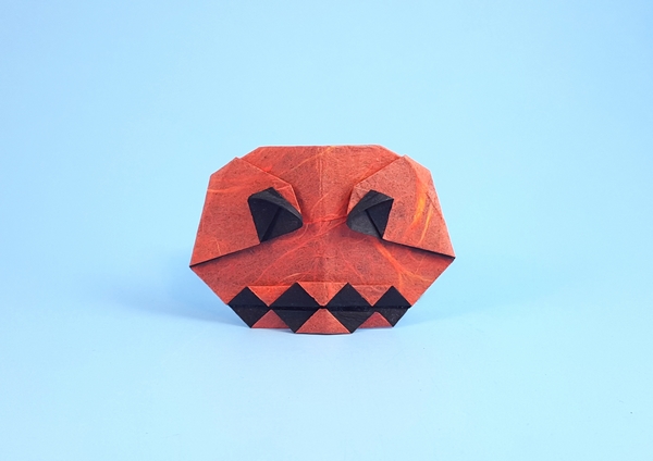 Origami Jack-o'-lantern by Christophe Boudias. Folded by Gilad Aharoni on giladorigami.com