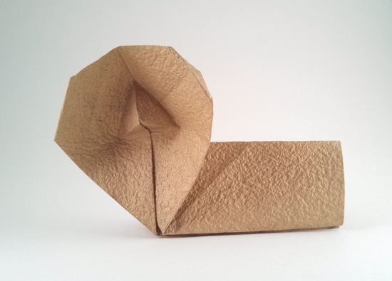 Origami Lion by Seiji Nishikawa. Folded from a square of momigami paper by Gilad Aharoni on giladorigami.com