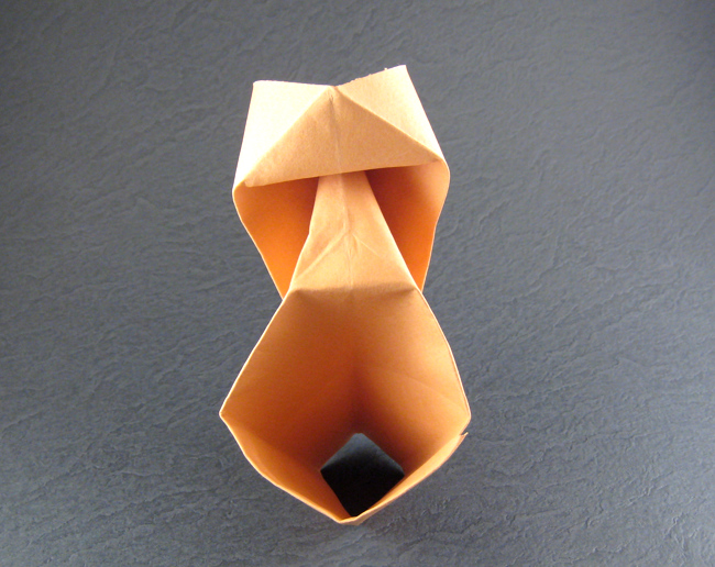 Origami Mask by Luis Bas Arrechea. Folded from a square of origami paper by Gilad Aharoni on giladorigami.com