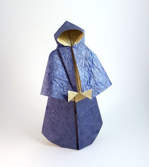Origami Monk by Stephen Weiss. Folded by Gilad Aharoni on giladorigami.com