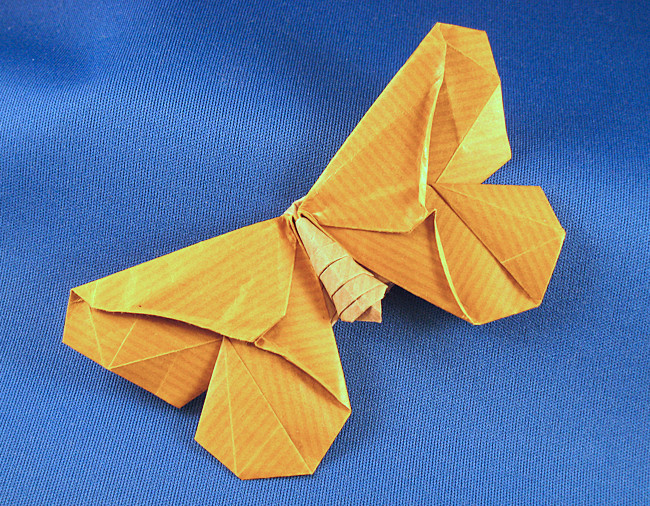 Origami Le Papillon de Nuit by Michael G. LaFosse. Folded by Gilad Aharoni on giladorigami.com