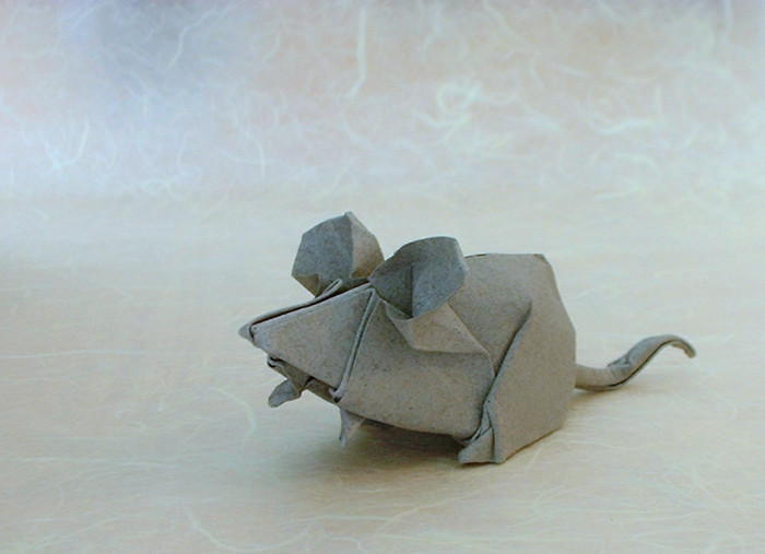 Origami Mouse by Makoto Yamaguchi. Folded by Gilad Aharoni on giladorigami.com