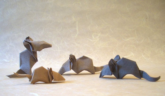 Origami Mouse by Akira Yoshizawa. Folded by Gilad Aharoni on giladorigami.com