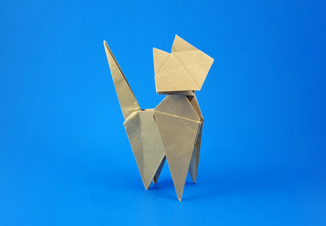 Origami Cat by Seiji Nishikawa. Folded by Gilad Aharoni on giladorigami.com