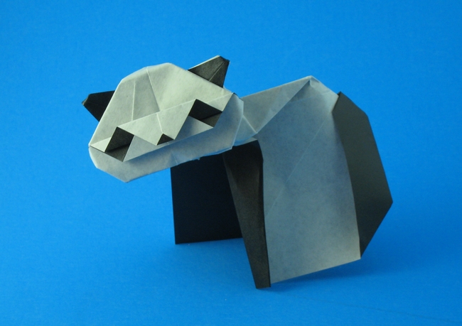 Origami Panda by David Llanque. Folded from a square of origami paper by Gilad Aharoni on giladorigami.com