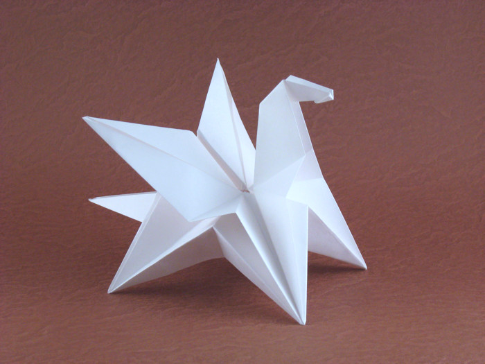 Origami Pegasus by James M. Sakoda. Folded by Gilad Aharoni on giladorigami.com