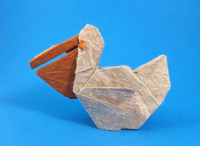 Origami Pelican by Jiahui Li (Syn) folded by Gilad Aharoni