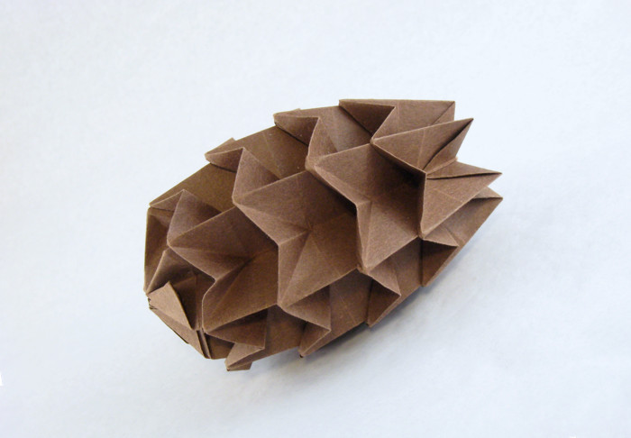 Origami Pine cone by David Petty. Folded by Gilad Aharoni on giladorigami.com