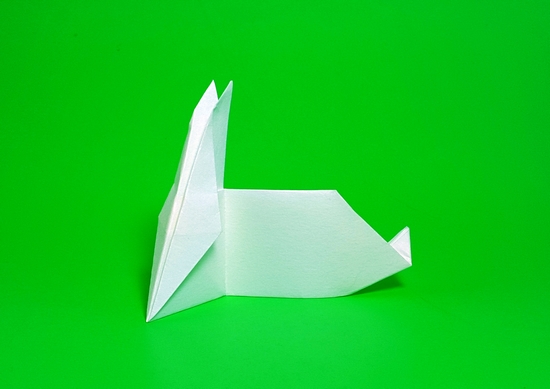 Origami Rabbit - baby by Traditional. Folded by Gilad Aharoni on giladorigami.com