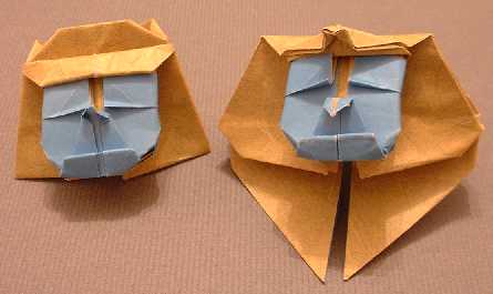Origami Ramses II by Jose Ignacio Royo. Folded from a square of Kraft Skin by Gilad Aharoni on giladorigami.com
