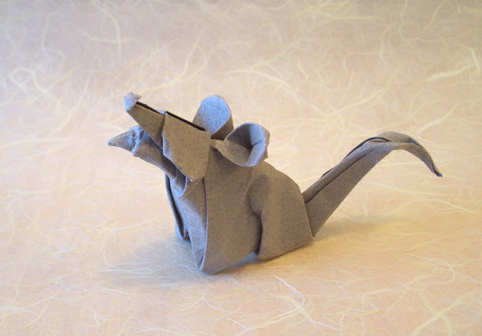 Origami Rat by Felipe Moreno Salinas. Folded by Gilad Aharoni on giladorigami.com