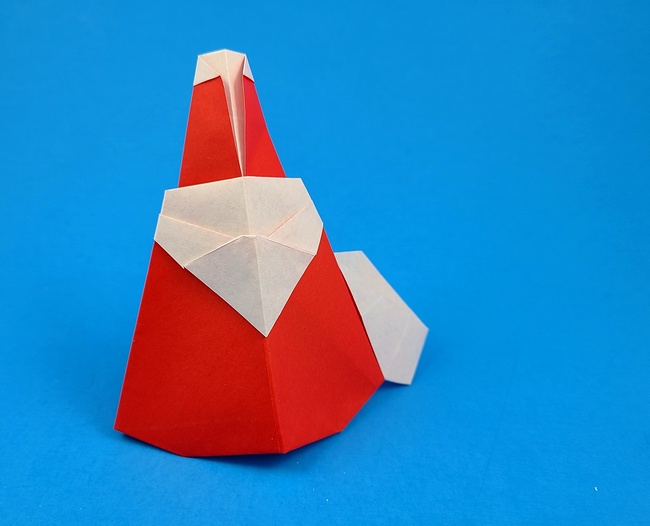 Origami Santa Claus by Gen Hagiwara folded by Gilad Aharoni