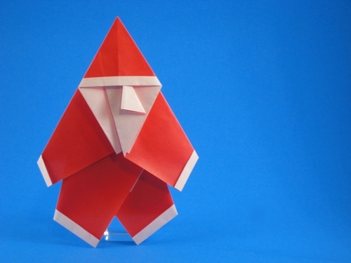 Origami Santa by Yoshihide Momotani. Folded by Gilad Aharoni on giladorigami.com