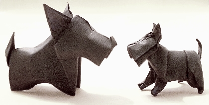 Origami Scottie by Francisco Javier Caboblanco. Folded by Gilad Aharoni on giladorigami.com