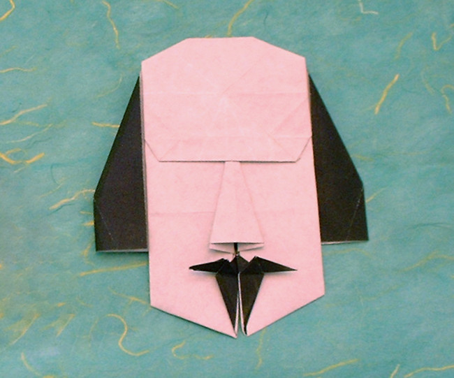 Origami William Shakespeare by Eric Kenneway. Folded by Gilad Aharoni on giladorigami.com