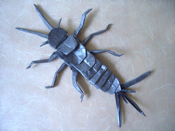 Origami Silverfish by Robert J. Lang. Folded by Gilad Aharoni on giladorigami.com