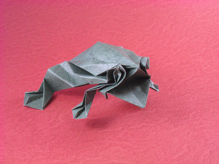 Origami Toad by Jacky Chan. Folded by Gilad Aharoni on giladorigami.com