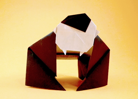 Origami Vampire by Nick Robinson. Folded from a square of origami paper by Gilad Aharoni on giladorigami.com