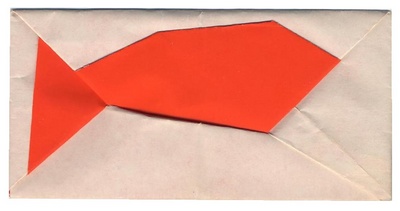 Origami Fish flap env by Michel Grand on giladorigami.com