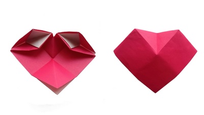 Origami Heart with mouth by Christophe Curat on giladorigami.com