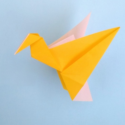 Origami Flapping bird by Samuel L. Randlett on giladorigami.com