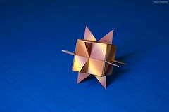 Origami Cat ear cube by Jun Maekawa on giladorigami.com