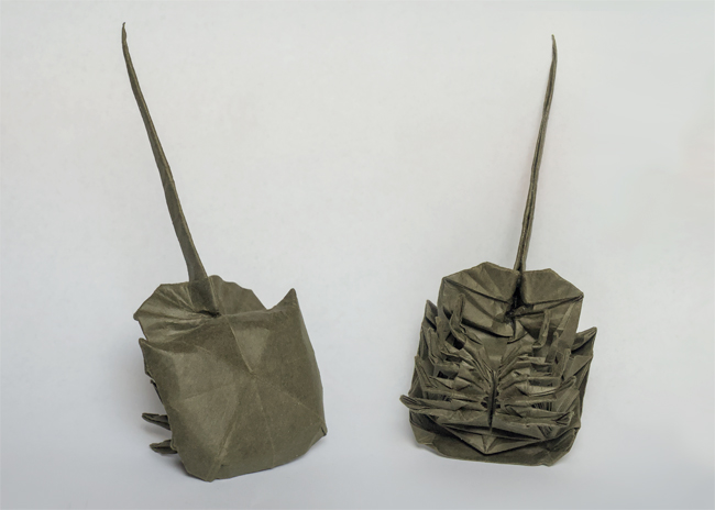 Origami Horseshoe crab by Han Ji Woo on giladorigami.com