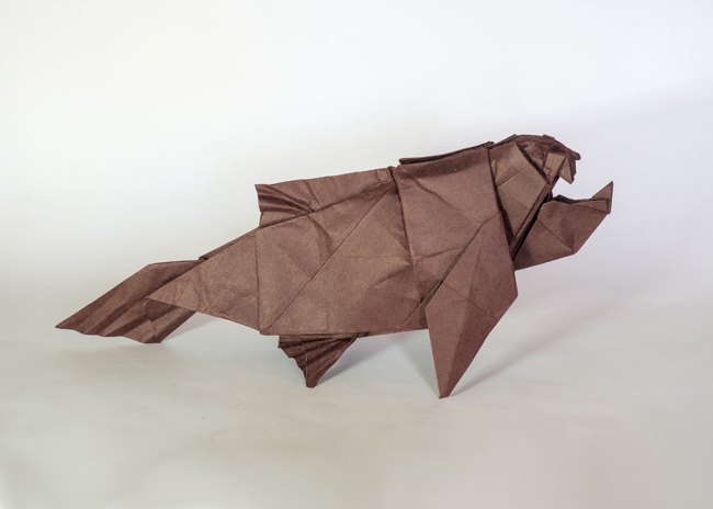 Origami Dunkleosteus by Maeng Heyong Kyu on giladorigami.com