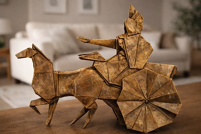 Origami The Fury of Achilles by Leonardo Pulido Martinez on giladorigami.com