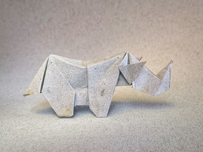 Origami Rhinoceros by Pierre-Yves Gallard on giladorigami.com