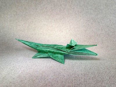 Origami Alligator by Julie Juniper on giladorigami.com