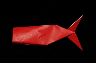 Origami Carp streamer by Kunihiko Kasahara on giladorigami.com