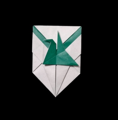 Origami Envelope with crane by Kawate Ayako on giladorigami.com