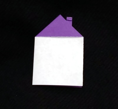 Origami House with chimney by Asahi Isamu on giladorigami.com