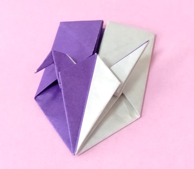 Origami Package with crane for New Year