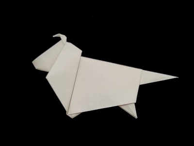 Origami Shetland sheepdog by Yasuhiro Sano on giladorigami.com