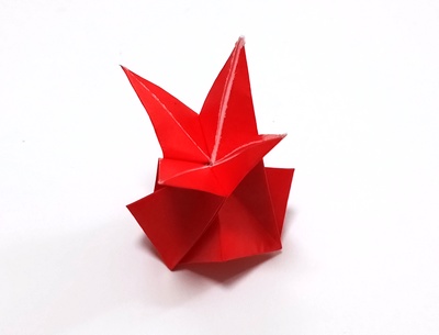Origami Standing Flower by Bob Voelker on giladorigami.com