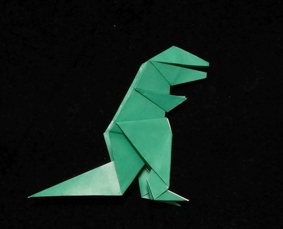 Origami Tyrannosaurus by Kanai Tomo-o on giladorigami.com